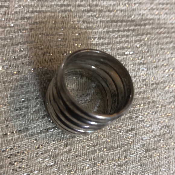 Silver Plated Chunky Size 7 Ring - Picture 6 of 7